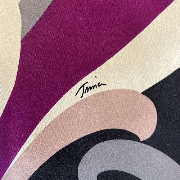 Trina Turk Silk Halter Maxi Dress 8 Multicolor Abstract Print Nordstrom NWT - Picture 14 of 14